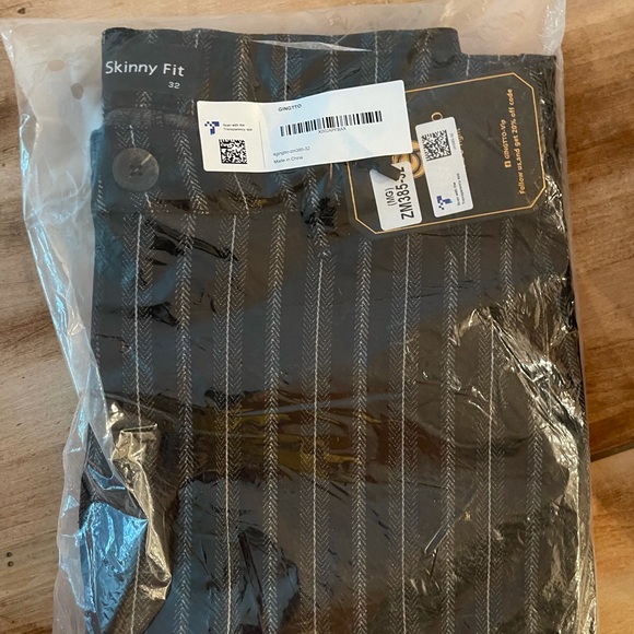 GINGTTO Mens Chinos Slim Fit Stretch Dress pants - Picture 1 of 2